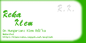 reka klem business card